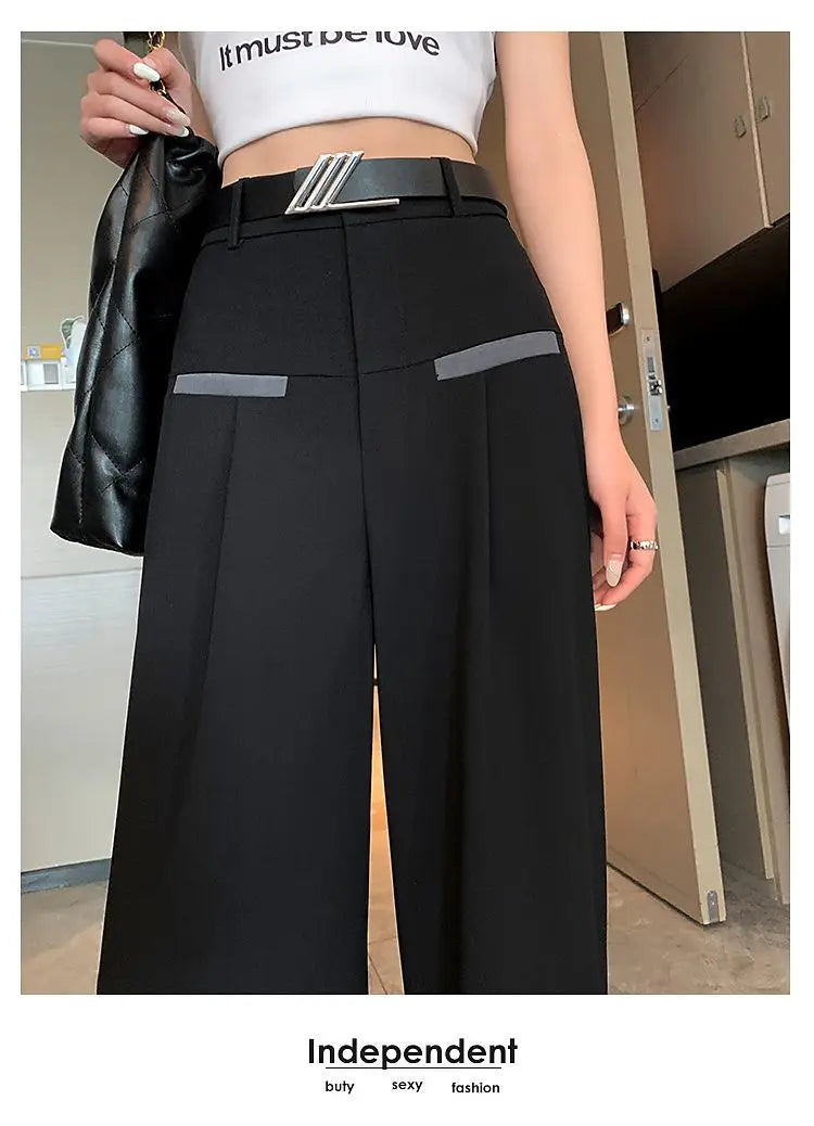 Pantalones de Traje Grises