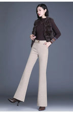 Pantalones Rectos de Lana