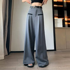 Pantalones de Traje Grises