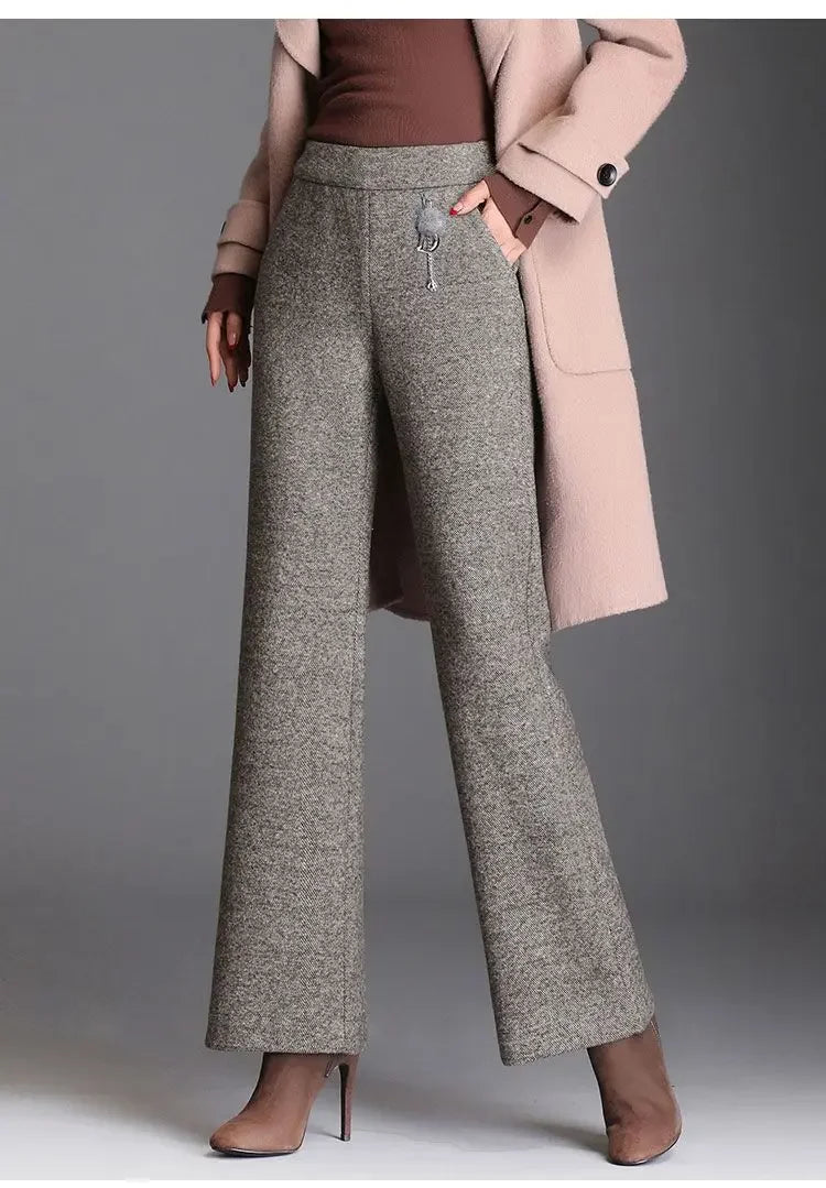 Pantalones Rectos de Lana