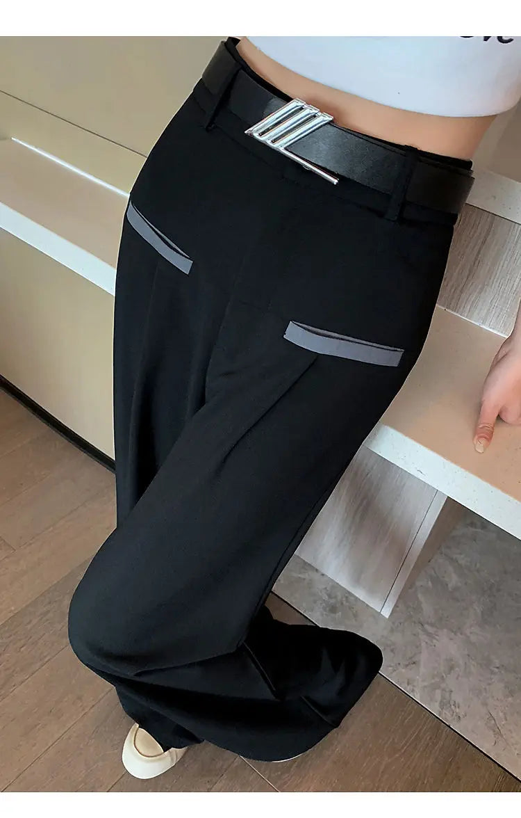 Pantalones de Traje Grises