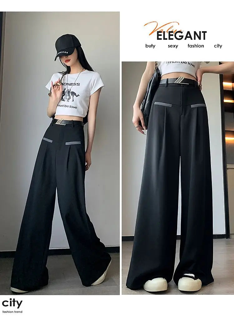 Pantalones de Traje Grises