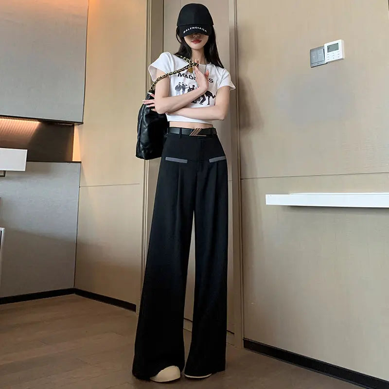 Pantalones de Traje Grises