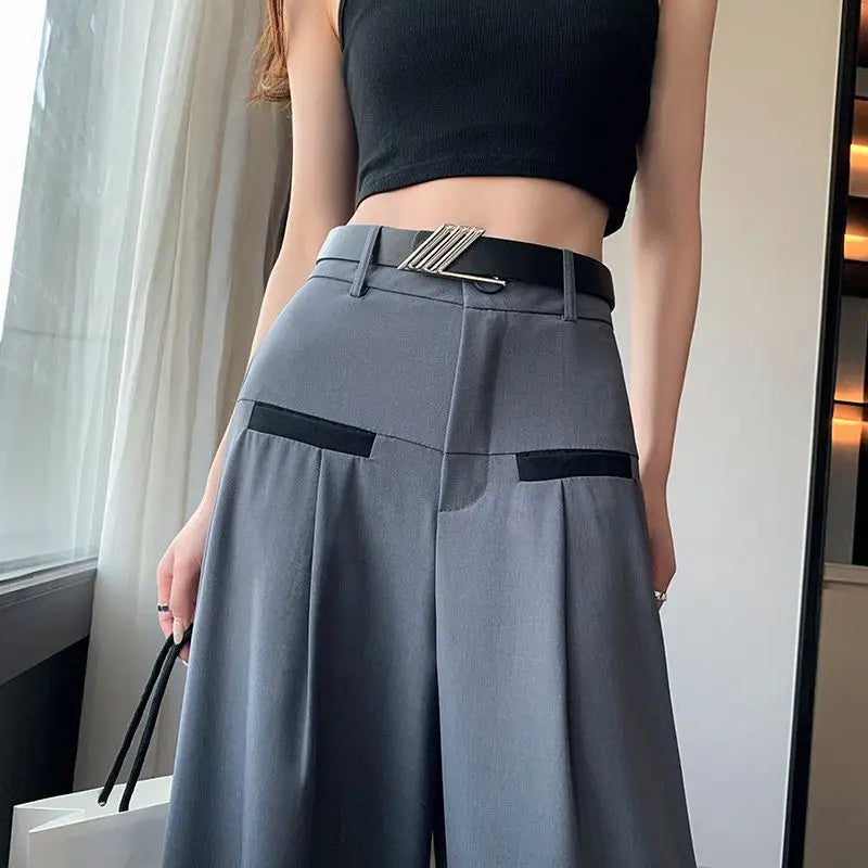 Pantalones de Traje Grises
