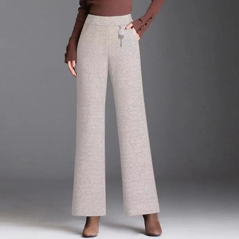 Pantalones Rectos de Lana