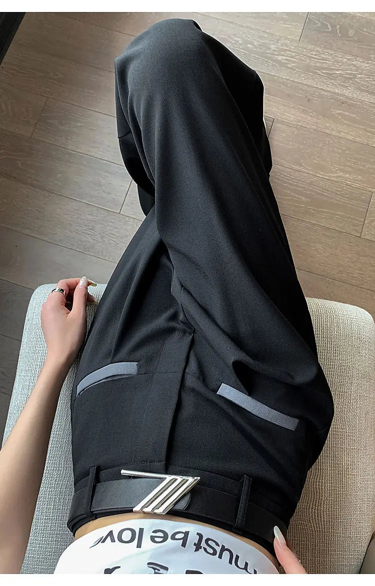 Pantalones de Traje Grises