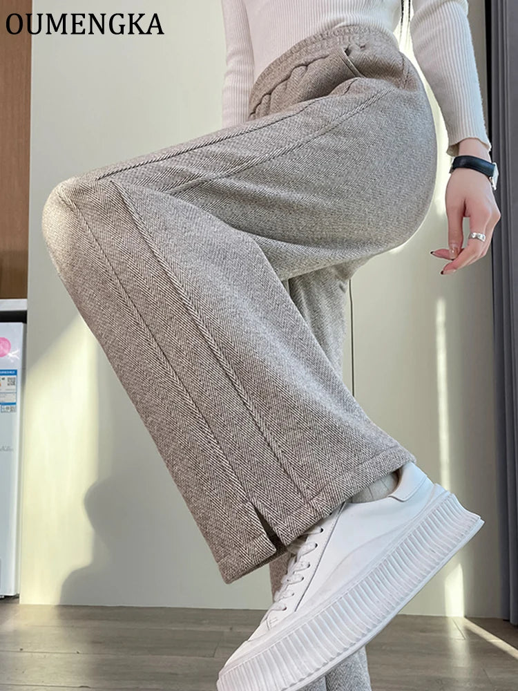 Pantalones Con Estampado En Espiga