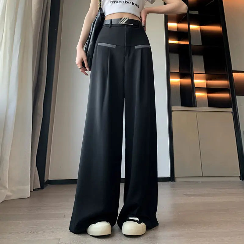 Pantalones de Traje Grises