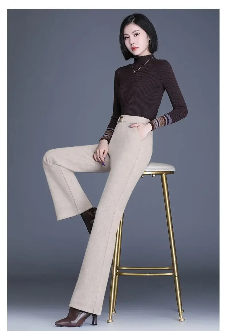 Pantalones Rectos de Lana