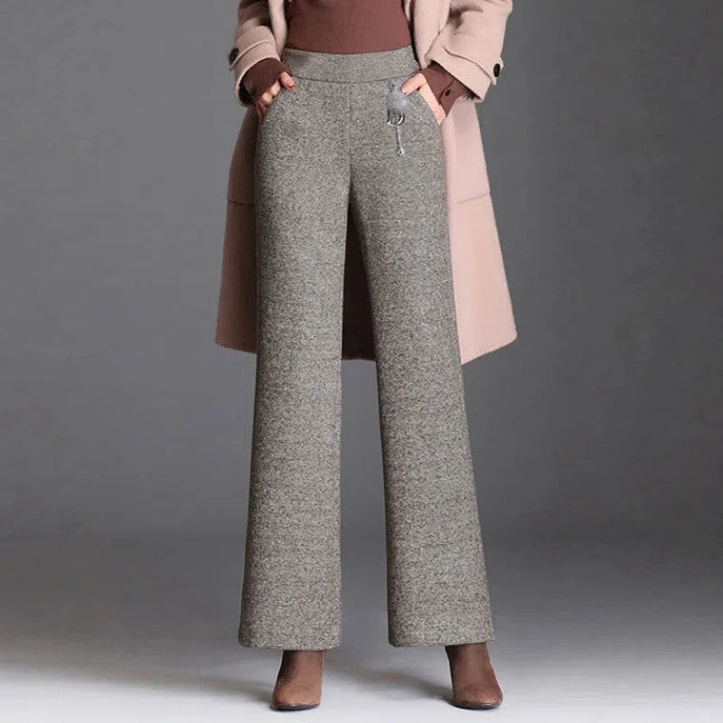 Pantalones Rectos de Lana