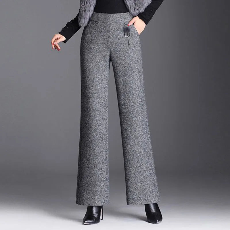 Pantalones Rectos de Lana