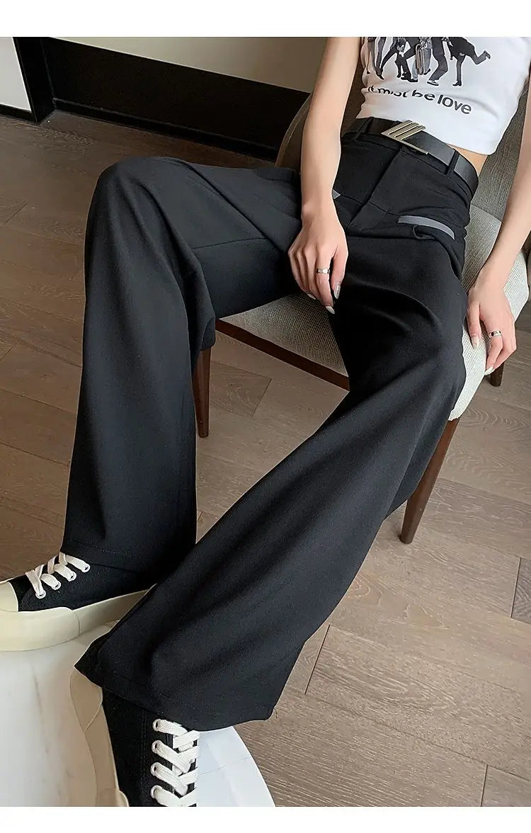 Pantalones de Traje Grises