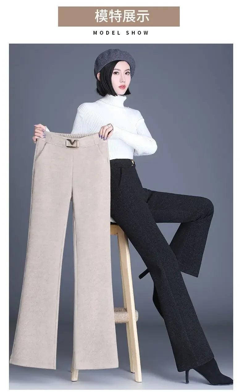 Pantalones Rectos de Lana