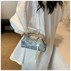 Bolso Tote Vintage Con Bordado Floral