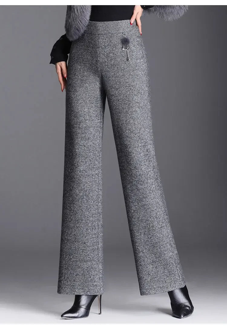 Pantalones Rectos de Lana