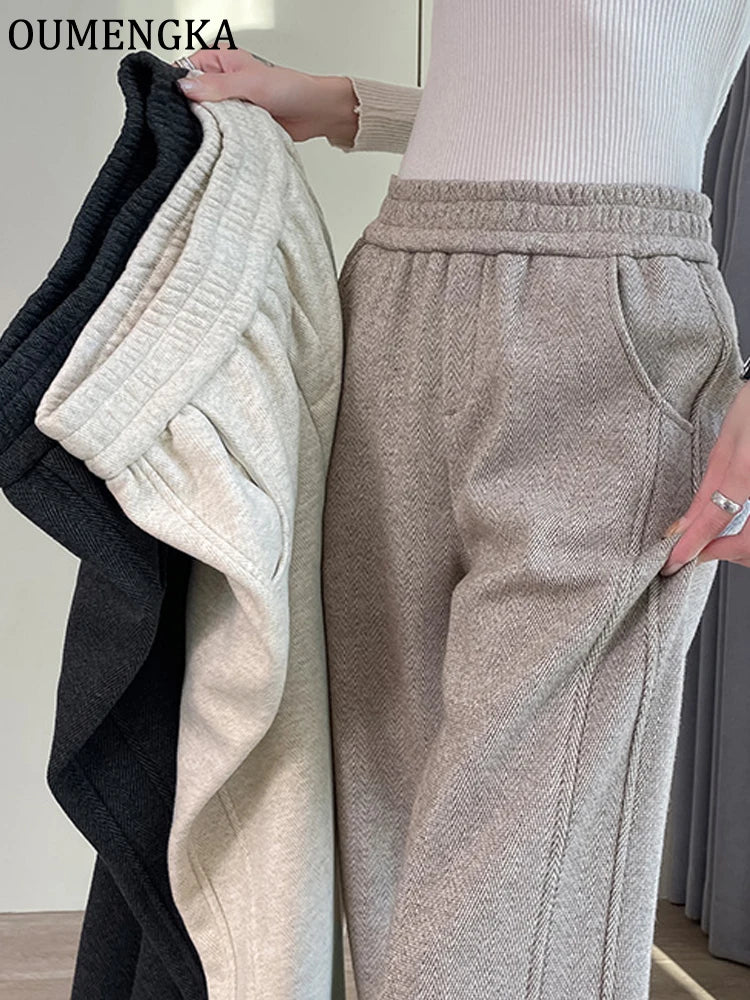 Pantalones Con Estampado En Espiga