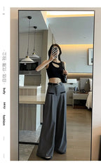 Pantalones de Traje Grises