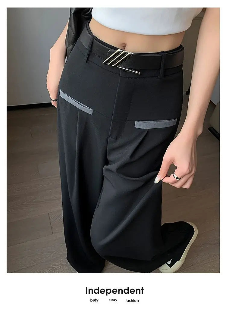 Pantalones de Traje Grises