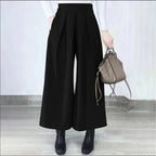 Pantalones Anchos de Lana Holgados