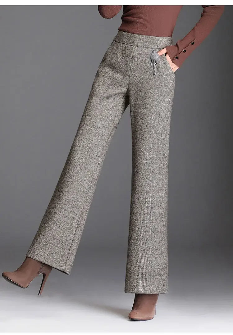 Pantalones Rectos de Lana