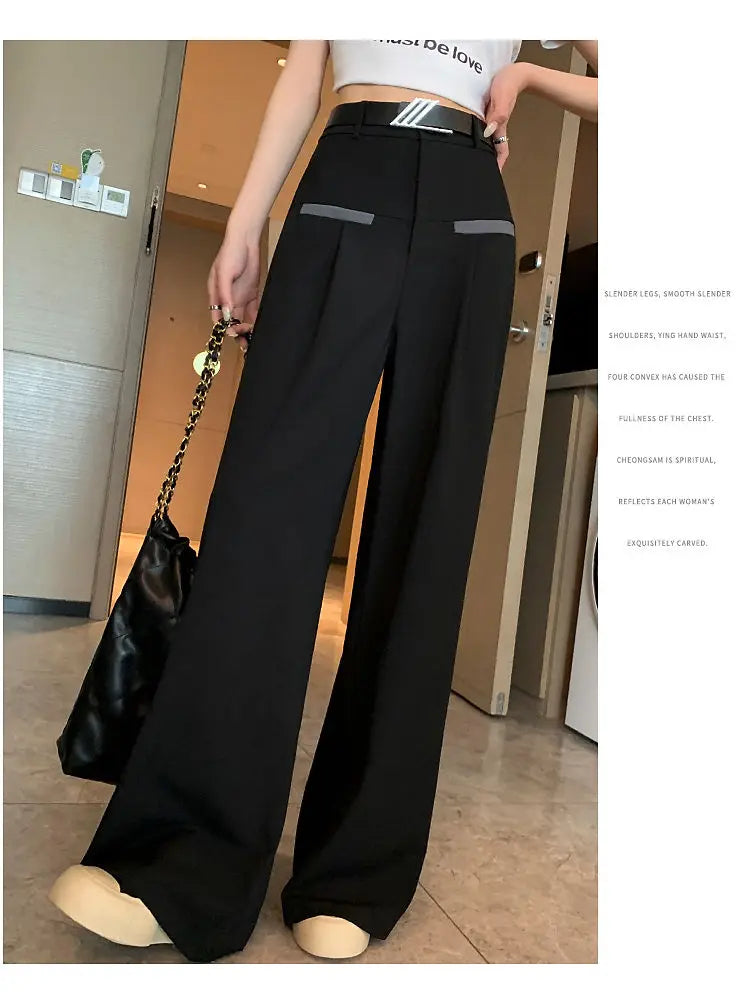 Pantalones de Traje Grises