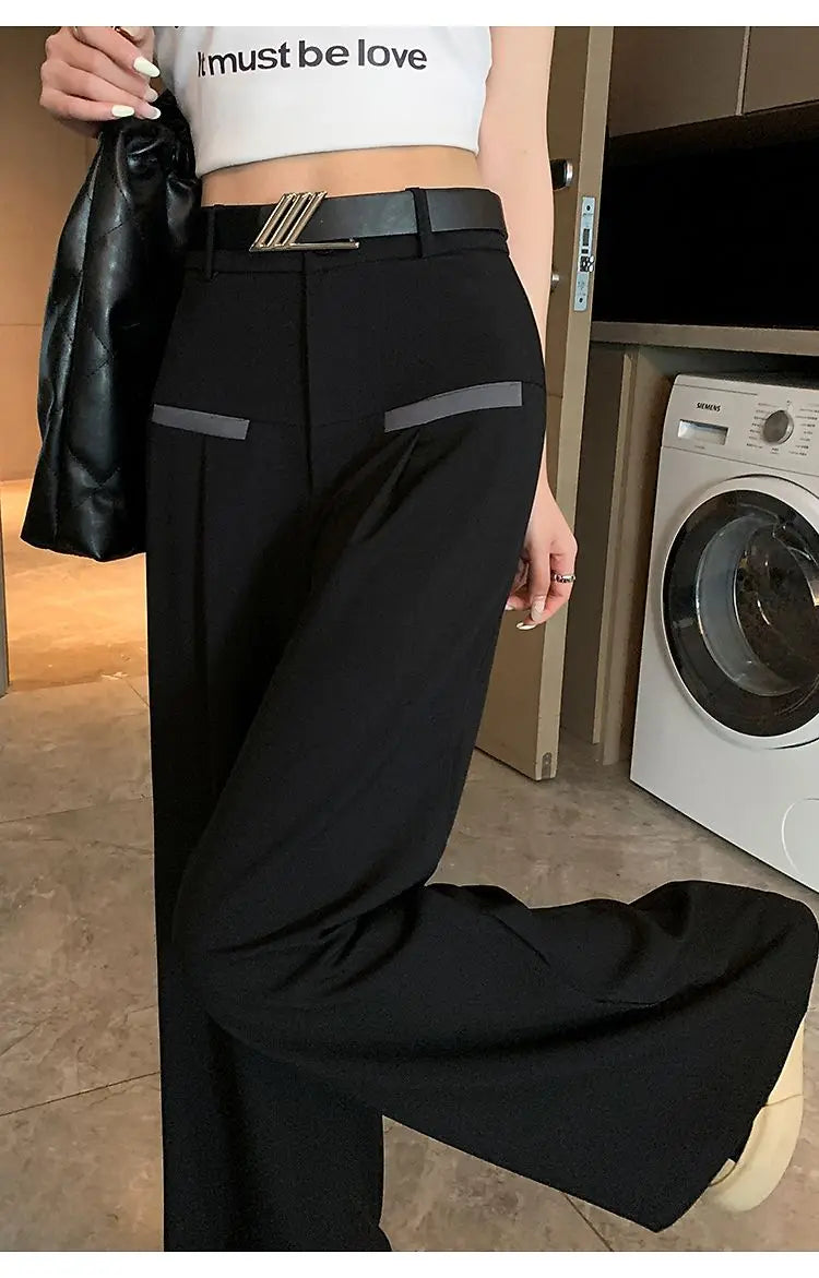 Pantalones de Traje Grises