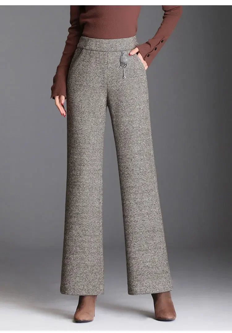 Pantalones Rectos de Lana