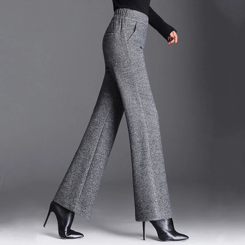 Pantalones Rectos de Lana